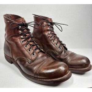 Red Wing 8111 Iron Ranger Cap Toe Boots Mens 9.5D Amber Nitrile Cork Heritage